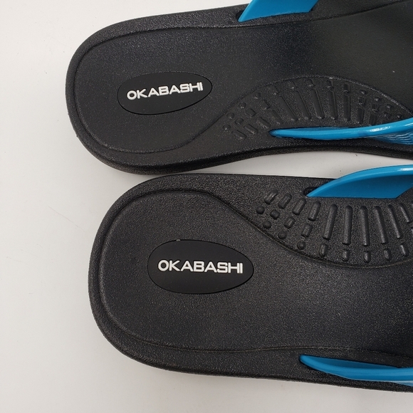 Okabashi Maui Recovery Sandals Flip Flops Thong Black Size L 9.5/10.5 - Picture 7 of 9